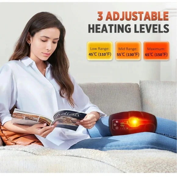 B950 (Pack of 2) Cordless Knee Massager with Heat and Vibration - Picture 2 of 5